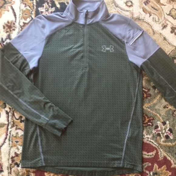 Under Armour Run Coldgear 1/4 Zip Long Sleeve Reflective Fitted Running Top S - Picture 5 of 12